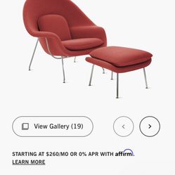 100% Authentic Knoll Womb Chair & Ottoman Herman Miller Lounge DWR Togo Roche Kartell Saarinen Cb2 MCM 