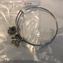 Bracelet With Charms: Butterfly And Evil Eye 