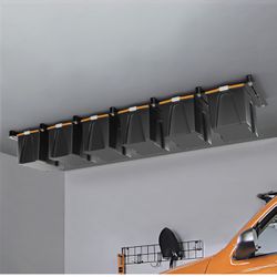 Ultrawall Overhead Garage Storage Racks for Bins, Ceiling Storage Rack Garage Hanging Organizer for Totes with Adjustable Width, Heavy Duty Ceiling Co