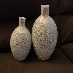 Silver Glass Vases 