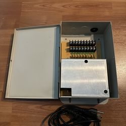 12V 9-Channel CCTV Power Supply Box (120V Input) – Works for Cameras, LED, Access Control