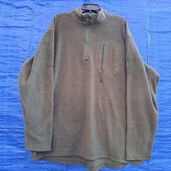 Mission Made Men's Quarter Zip Fleece Pullover Green/Olive 3XL
