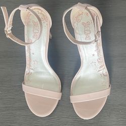 Light Pink Brash Sandal Heel W Ankle Strap 
