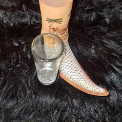 Leather Shot Glass Holder. Note It Is Not Real Reptile Skin.