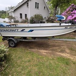 1995 StarCraft Star Craft Skiff Fishing Boat 4 Four Stroke