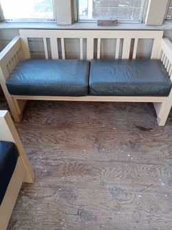 Very Heavy Solid Wood Sofa And Two Chairs