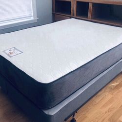 Queen thick Foam With box spring brand new delivery available 