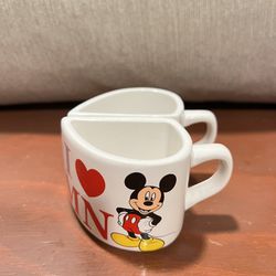 Disney Mickey Minnie Mouse small Mugs 2 pieces