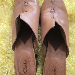 Beautiful Brown Slip Ins With A 2 and A Half Inch Heel