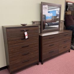 DRESSER MIRROR AND CHEST $50 Down Takes Home