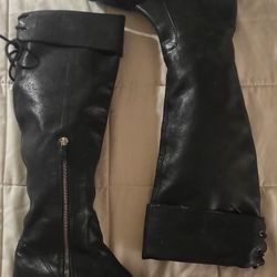 Black Riding BOOTS Size 7 Leather