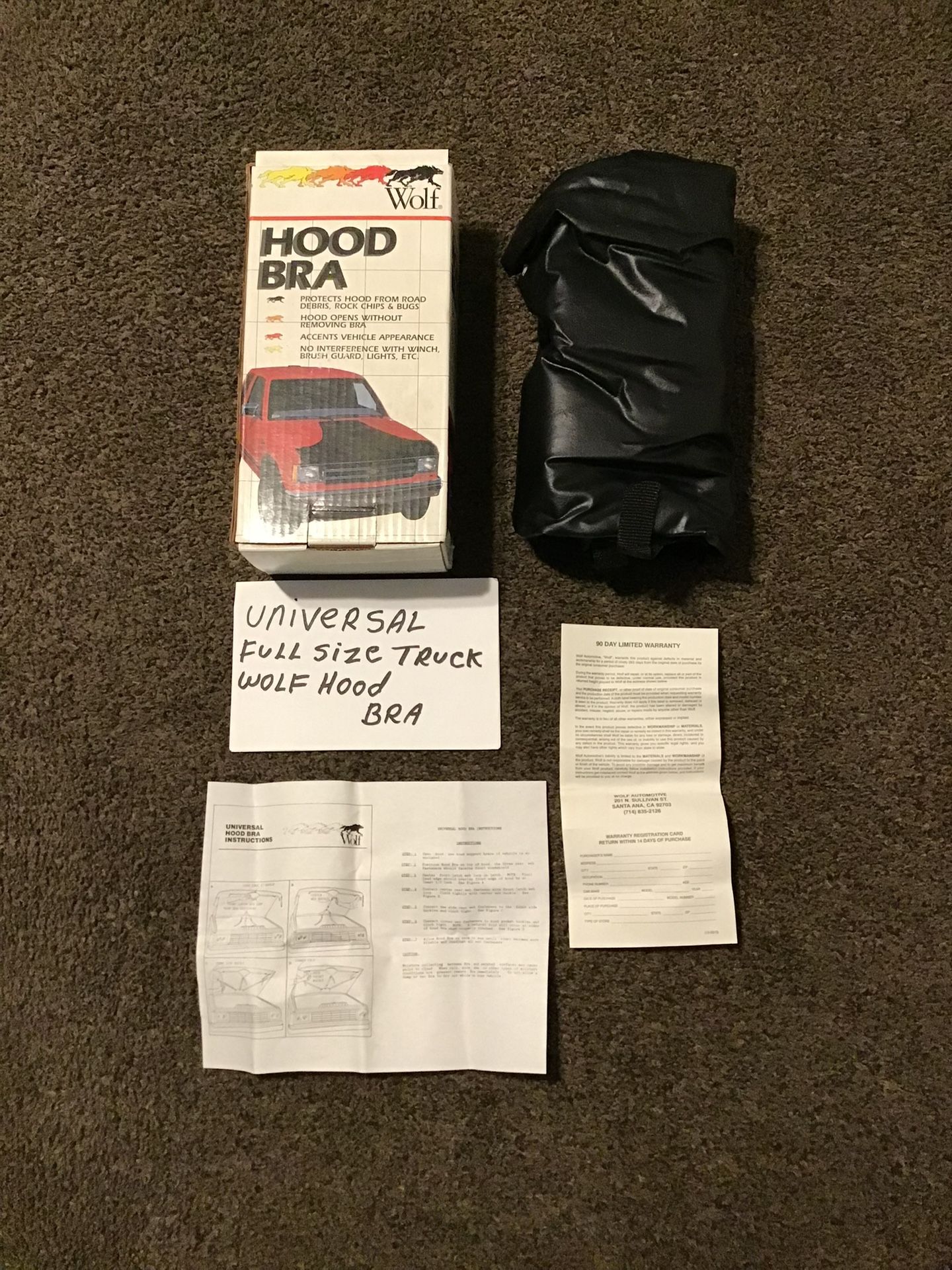 Universal Full Size Truck Hood Bra New