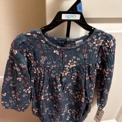 Carters Floral Romper With Tights 