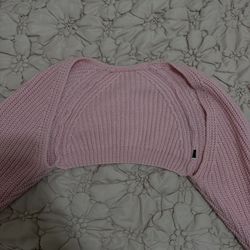 light pink cardigan !