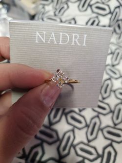 Nadri Ring Size 8 Gold Plated