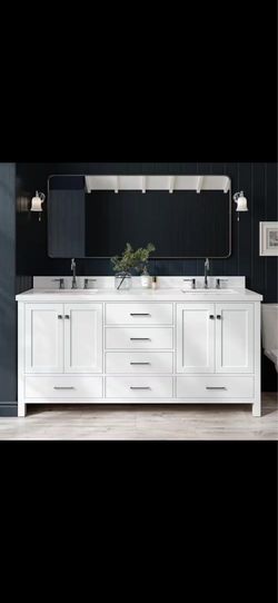 Cambridge 72 in. Double Sink Freestanding Bathroom Vanity