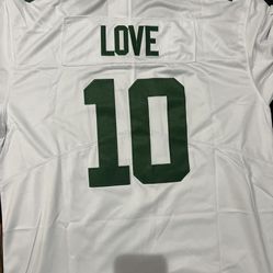 Adult Youth White Green Bay Packers Jordan Love jersey #10