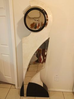 Limestone Post Modern Grandfather Clock