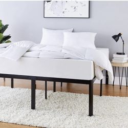 New Queen Size 18 Inch Heavy Duty Bed Frame With Steel Slats 