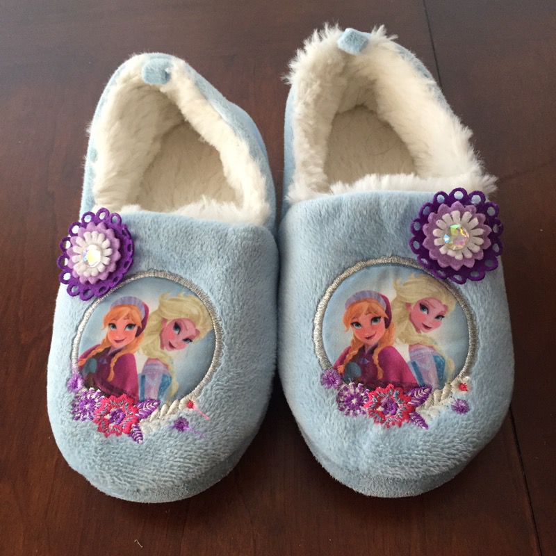 Disney Frozen Elsa & Anna Girls Slippers