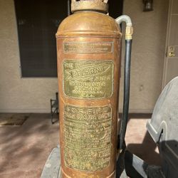 🧯Antique Copper Fire Extinguisher🧯 – Belmont – Early 1900s