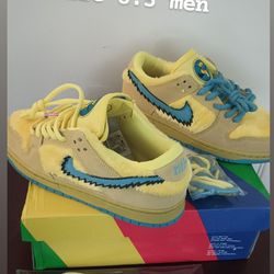 Nike SB Grateful Deads   Yellow And Blue  Size 8.5 Men Size 7 Women