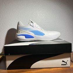 Puma Hoops Basketball Court Rider White/blue Size 11.5 Men