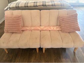 Aukfa Upholstered Futon Convertible Sofa Bed