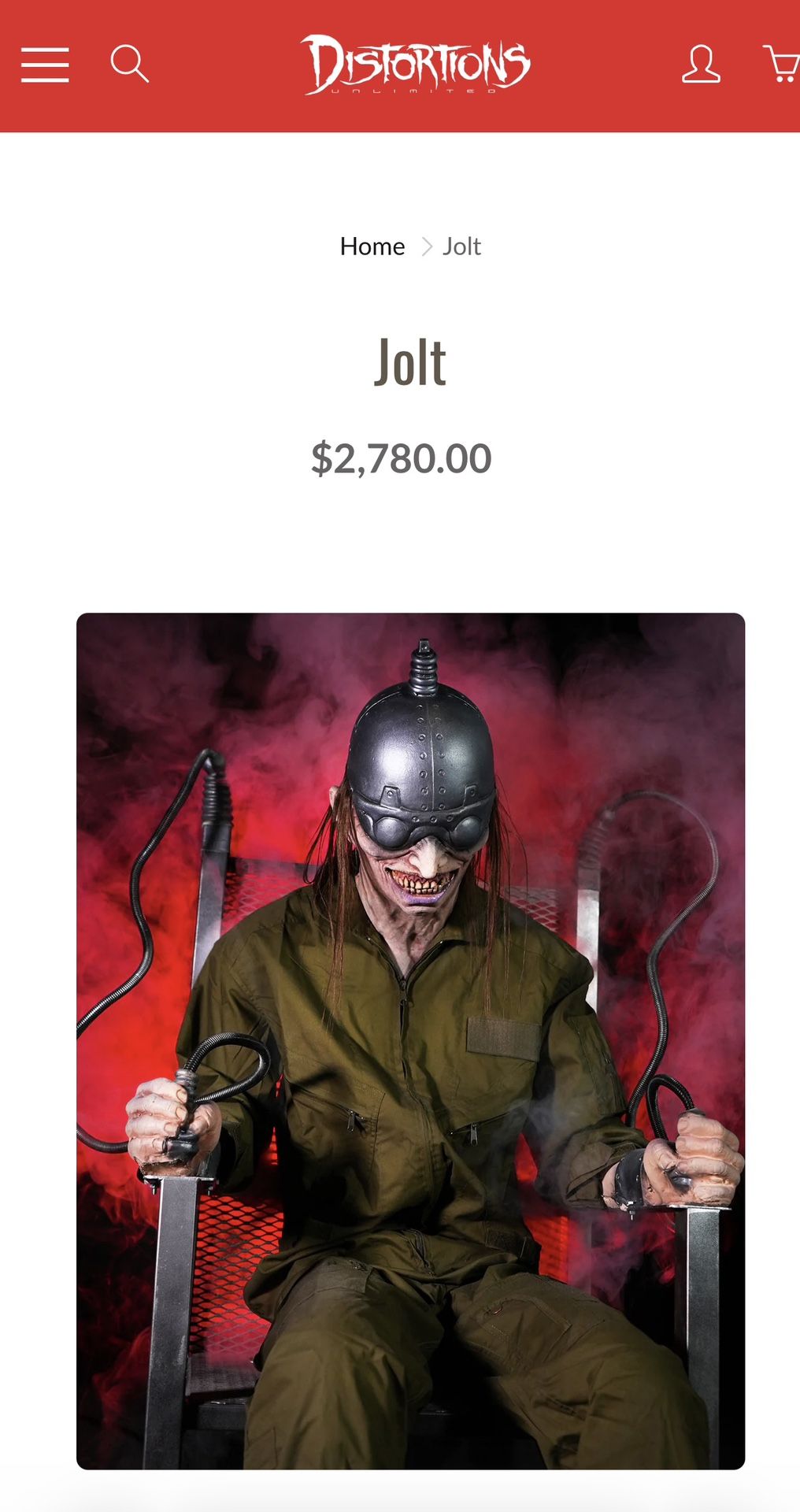 Jolt Electric Chair Halloween Animatronic Prop