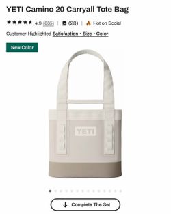 Yeti Camino 20 carryall tote bag