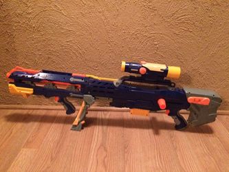 Nerf Gun N-Strike Long-shot, with extra load clip