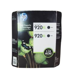 HP 920XL Black Ink Cartridge aSealed 2x Pack 2.5x MORE