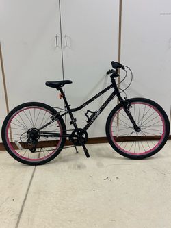Guardian 24 inch bike. Black with pink color.