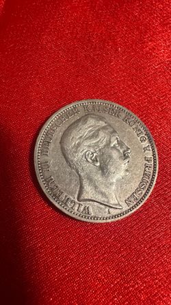 GERMANY / PRUSSIA 1908 A  3 MARK, KING Wilhelm II 1(contact info removed)