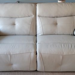 3-Piece Dual Power Leather Sofa