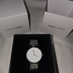 NINE WEST Women's LIANA 31mm Japanese Movement Quartz Watch Metal Mesh Band