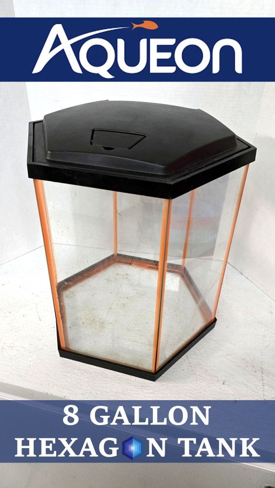 Aqueon NeoGlow Hexagon 8 Gallon Tank with Top