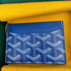 Blue Goyard Card Holder 