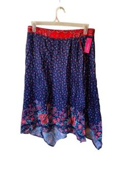 Xhilaration Women's Navy Blue Paisley Skirt Size Large NWT