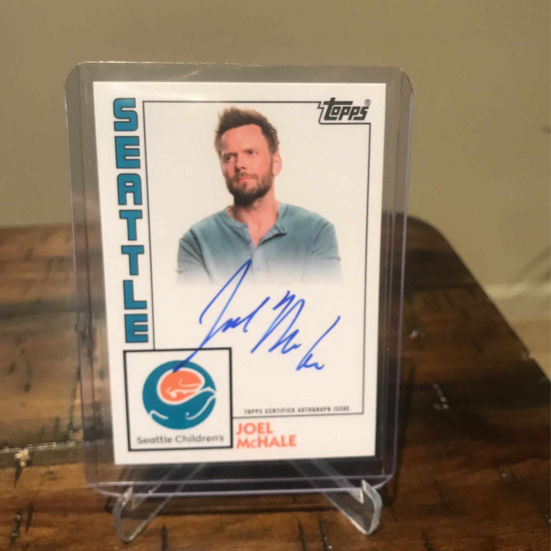 Joel Mchale Autographed Topps Trading Card