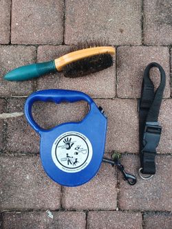 Dog leach,collar and Brush