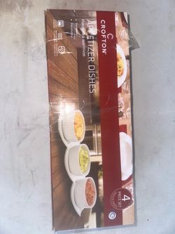 Crofton Porcelain Appetizer Dishes 4-Piece Set