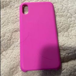 Pink silicone iPhone XS Max case