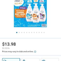3 Pack Doves Kids Foaming Body Wash 
