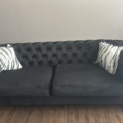 Black Tufted Sofa