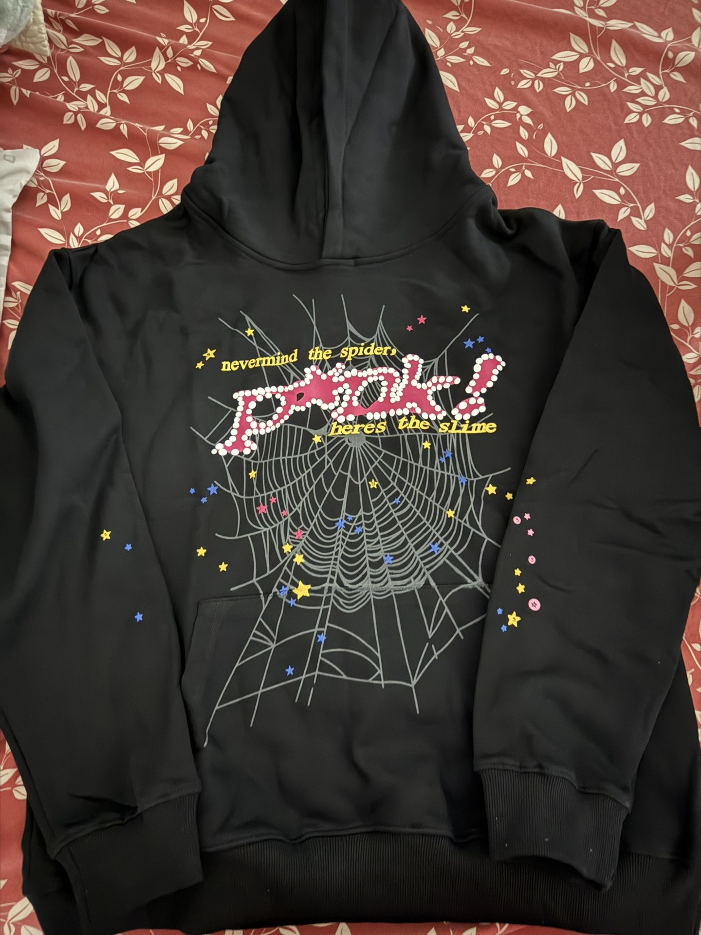 black pink spider hoodie