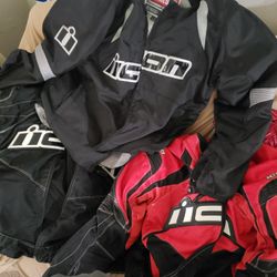 3 Icon Jackets Large Size In Good Condition