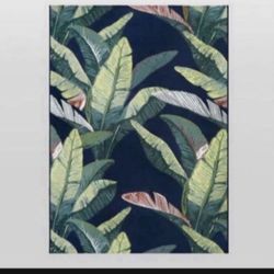 7ft X 10ft Outdoor Rug Banana Leaf - Threshold Green!