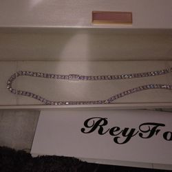 Diamond In White Gold Adjustable 10 Inch Bracelet