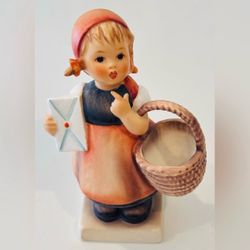 Original Vintage Porcelain Goebel Hummel Meditation Figurine W. Germany MARKED West German Figure Antique Fine Art Collectible Boudoir Vanity Dresser